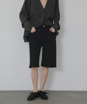 『2サイズ展開』スリムハーフデニム