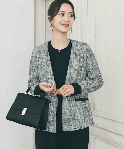 ツィードVネックロングジャケット ツィードVネックロングジャケット｜アーバンリサーチの通販｜&mall