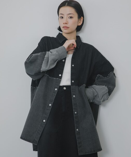 パッチワークBIGデニムシャツ