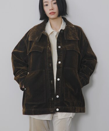 ハイネックデニムブルゾン