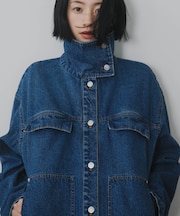 ハイネックデニムブルゾン