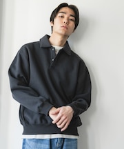裏起毛スウェットポロシャツ