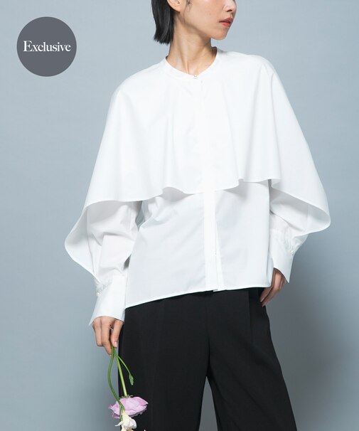 『別注』CHIGNON×ROSSO ラッフルシャツブラウス