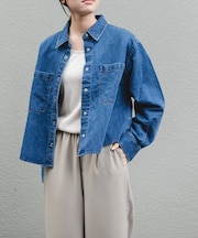 FORK&SPOON　ペーパーブレンドデニムシャツ