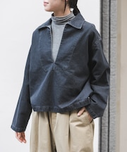 FORK&SPOON ペーパーデニムスキッパーシャツ