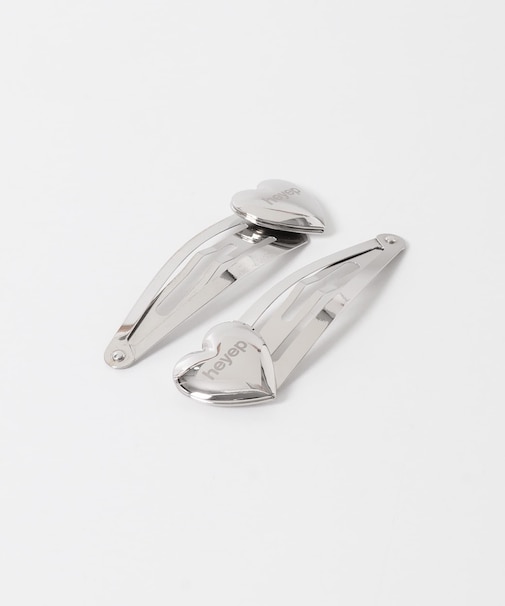 heyep　Heart Locket Hair Clips 2 Set