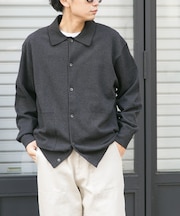 FORK&SPOON ニットポロカーディガン