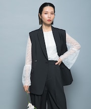 防シワシャンブレーツイルダブルジレ