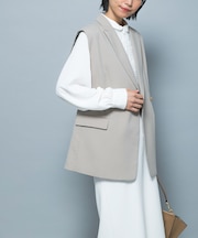 防シワシャンブレーツイルダブルジレ