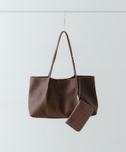 ポーチ付パンチングラージトートバッグ