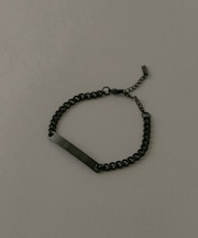 ステンレスマットプレートチェーンブレスレット