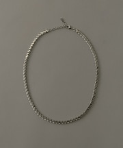 ステンレスリーフモチーフチェーンネックレス