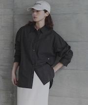 ドビーチェックアシメシャツ