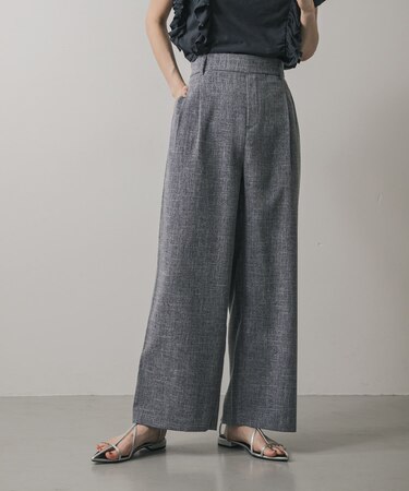 ツイードワイドイージーパンツ