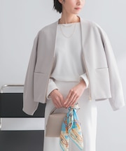 ストレッチジョーゼットブルゾン