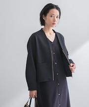 ストレッチジョーゼットブルゾン