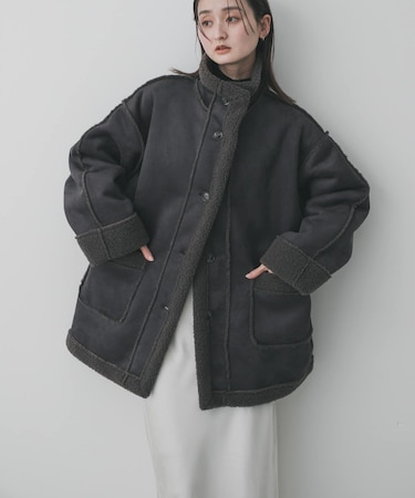 フェイクムートンスタンドジャケット