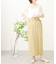 リネンライクハイウエストラップスカート
