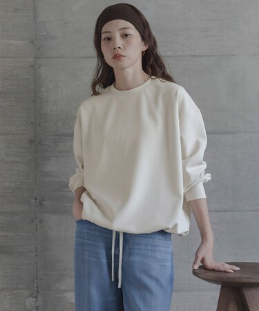 カットジョーゼットドロストプルオーバー