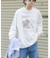 FORK&SPOON　グラフィックプリントロングスリーブTシャツ