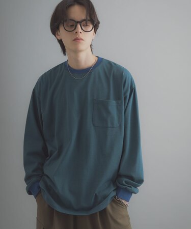 ピンボーダーロングスリーブTシャツ