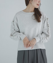 『WEB限定』フリルスリーブスウェットプルオーバー
