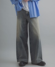 『一部WEB限定カラー』ヴィンテージライクデニムワイドパンツ