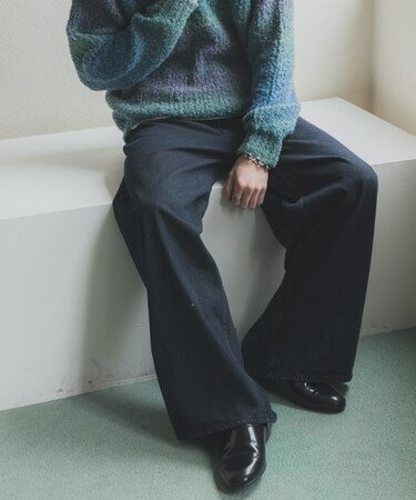 『一部WEB限定カラー』ヴィンテージライクデニムワイドパンツ