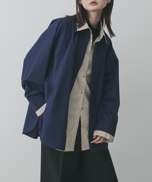 『WEB限定』フェイクレイヤードルーズシャツ