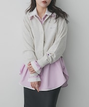 『WEB限定』フェイクレイヤードルーズシャツ