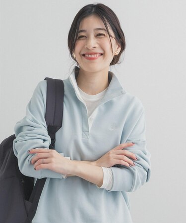 刺繍スタンドカラースウェット