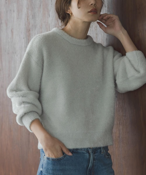 ウォッシャブルウールケーブルニット｜アマカの通販｜&mall（アンド