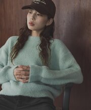 ミニフェザーWフェイスニットプルオーバー