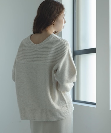 Wフェイス2wayニットプルオーバー