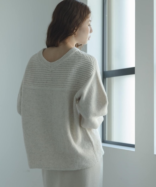 Wフェイス2wayニットプルオーバー