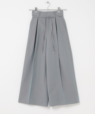 コットンツイルベルテッドワイドパンツ