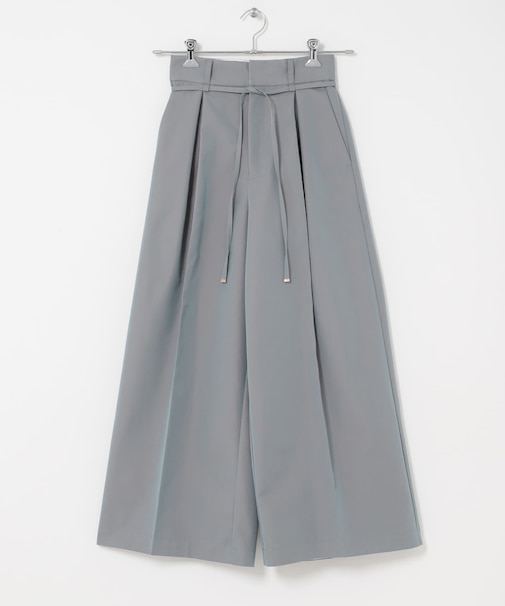 コットンツイルベルテッドワイドパンツ