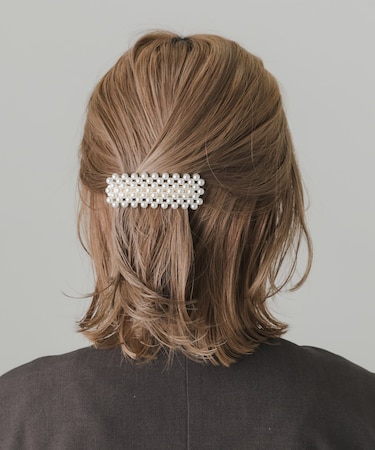 パールワイドバレッタ