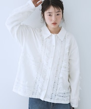 ヴィンテージライクレースシャツ