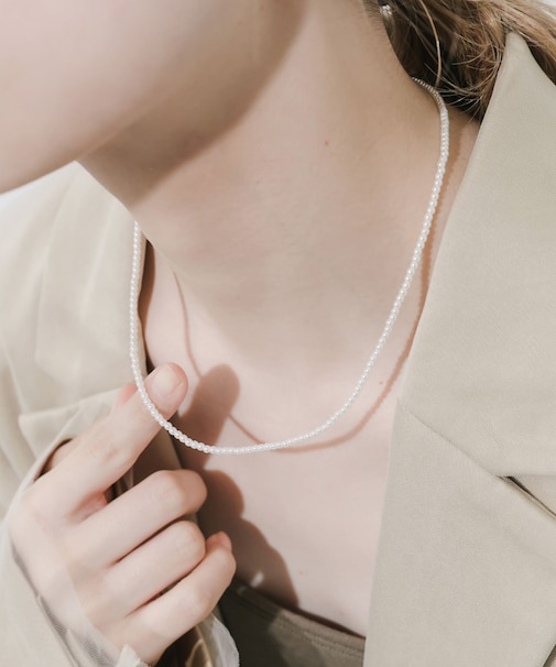 ステンレスパールネックレス