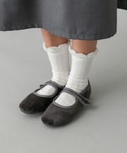 透かし編みフリルソックス(KIDS)