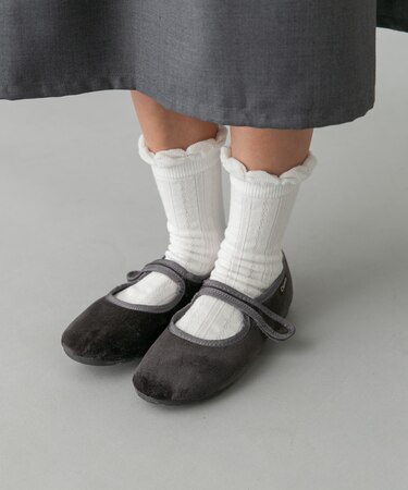 透かし編みフリルソックス(KIDS)