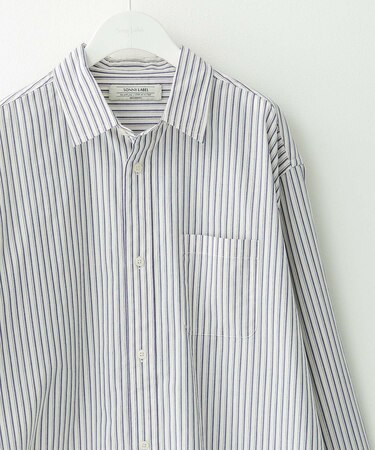 ストライプレギュラーカラーシャツ