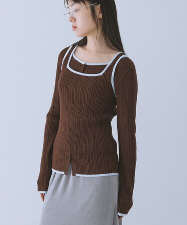 2WAYタンクトップSETカーディガン