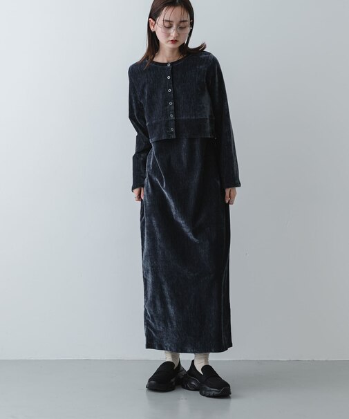 2Pベロアアンサンブルワンピース