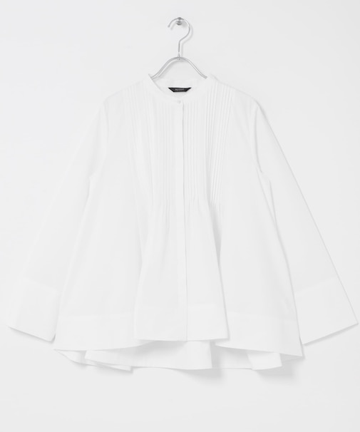 フレアシルエットピンタックブラウス