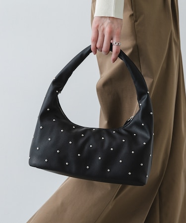 スタッズラウンドバッグ