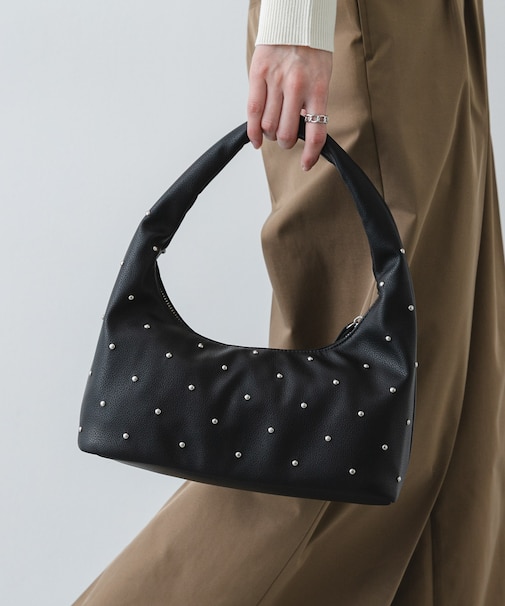 スタッズラウンドバッグ