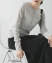 シアーフロッキーコンパクトカーディガン