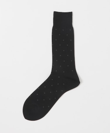 LIFE STYLE TAILOR　ドット柄ドレスソックス